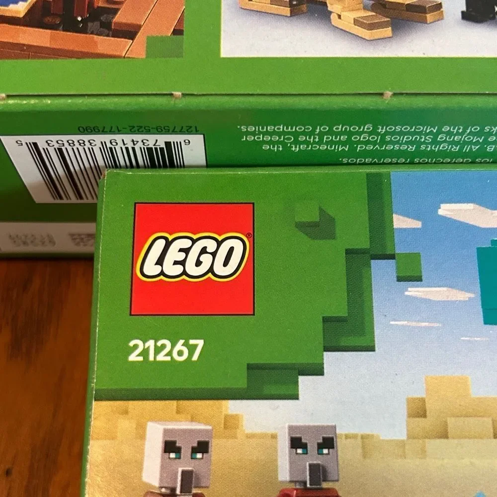 2 🆕 LEGO Minecraft Adventure sets Pirate 🏴‍☠️ 21259 Desert🏜️Patrol 21267